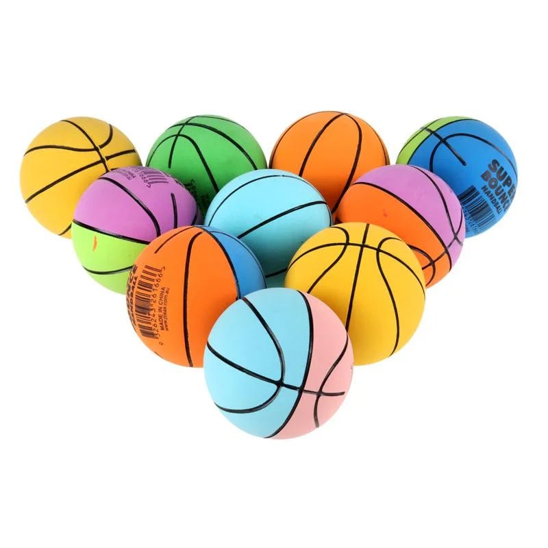 Super Bounce Hand Balls Basketballs 6cm 48pcs Party Favours - Party Owls