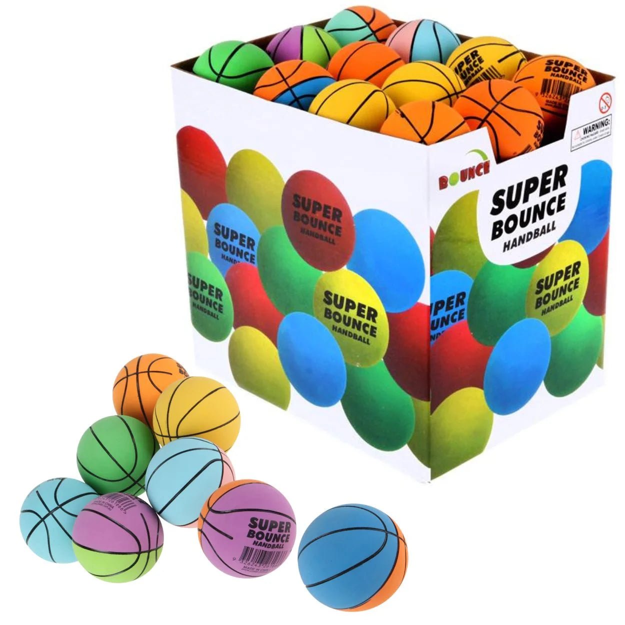 Super Bounce Hand Balls Basketballs 6cm 48pcs Party Favours - Party Owls