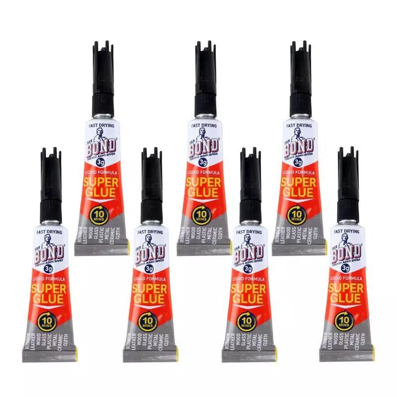 Super Glue Value Pack 7pk 3g Each (Dries Clear) - Party Owls