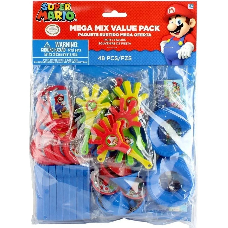 Super Mario Bros. Mega Mix Favours 48pcs Value Pack - Party Owls