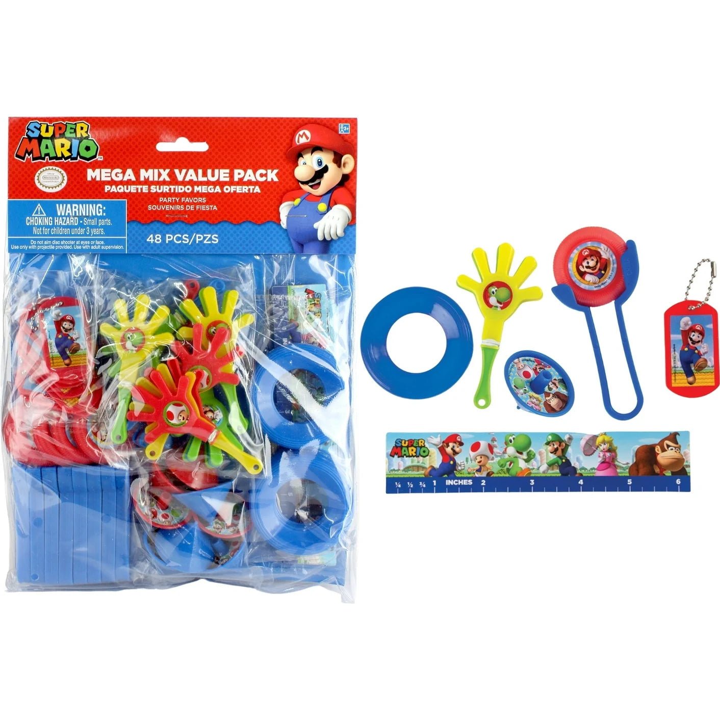 Super Mario Bros. Mega Mix Favours 48pcs Value Pack - Party Owls