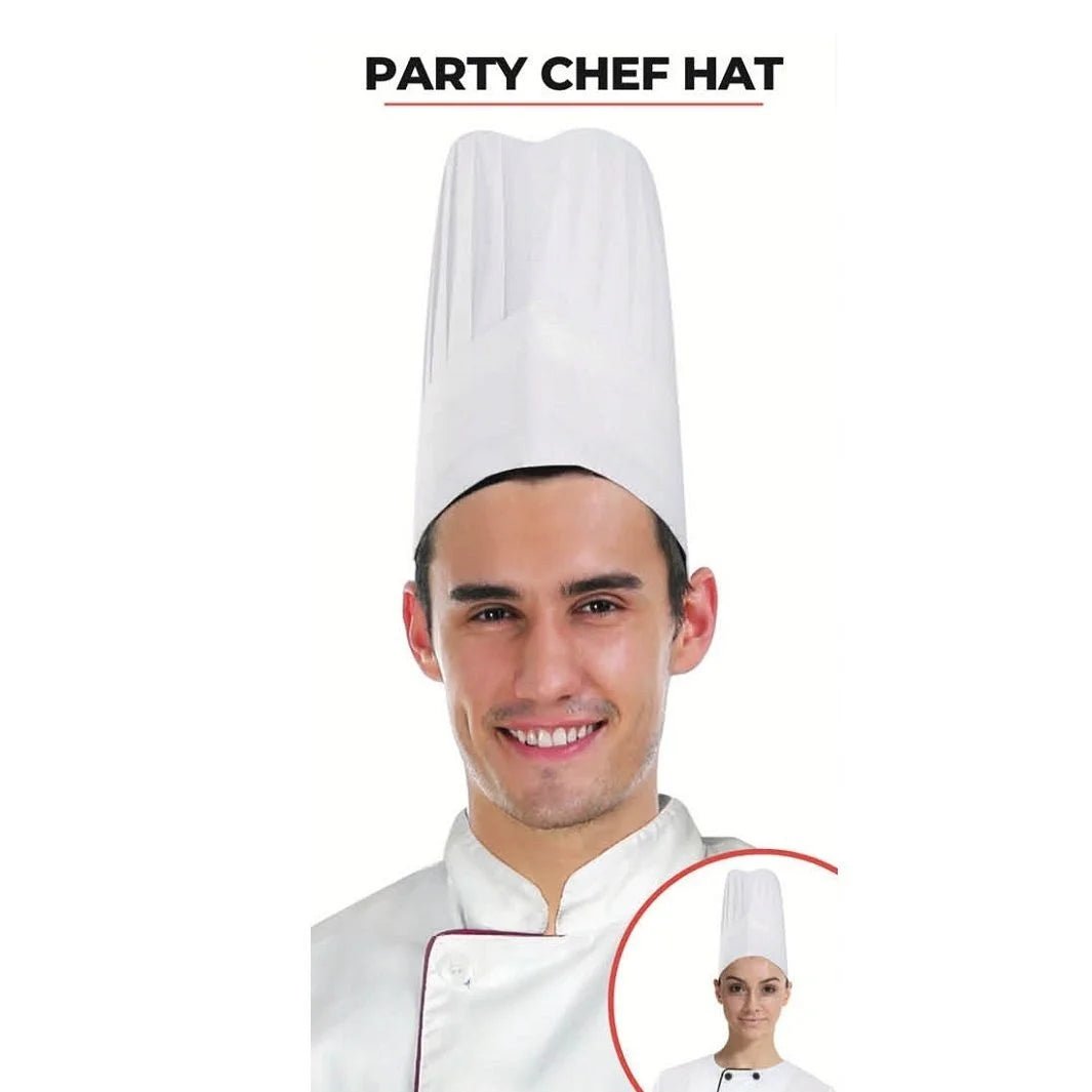 Tall White Chef Hat Party Accessories - Party Owls