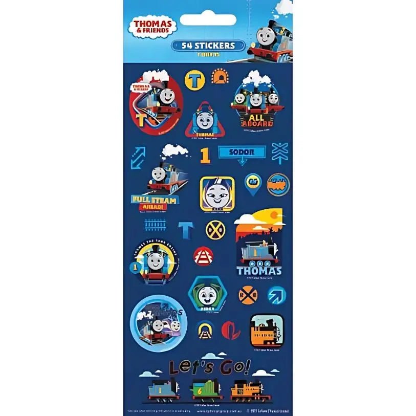 Thomas The Tank Engine Sticker Sheets 54pk (2 Sheets) - Party Owls