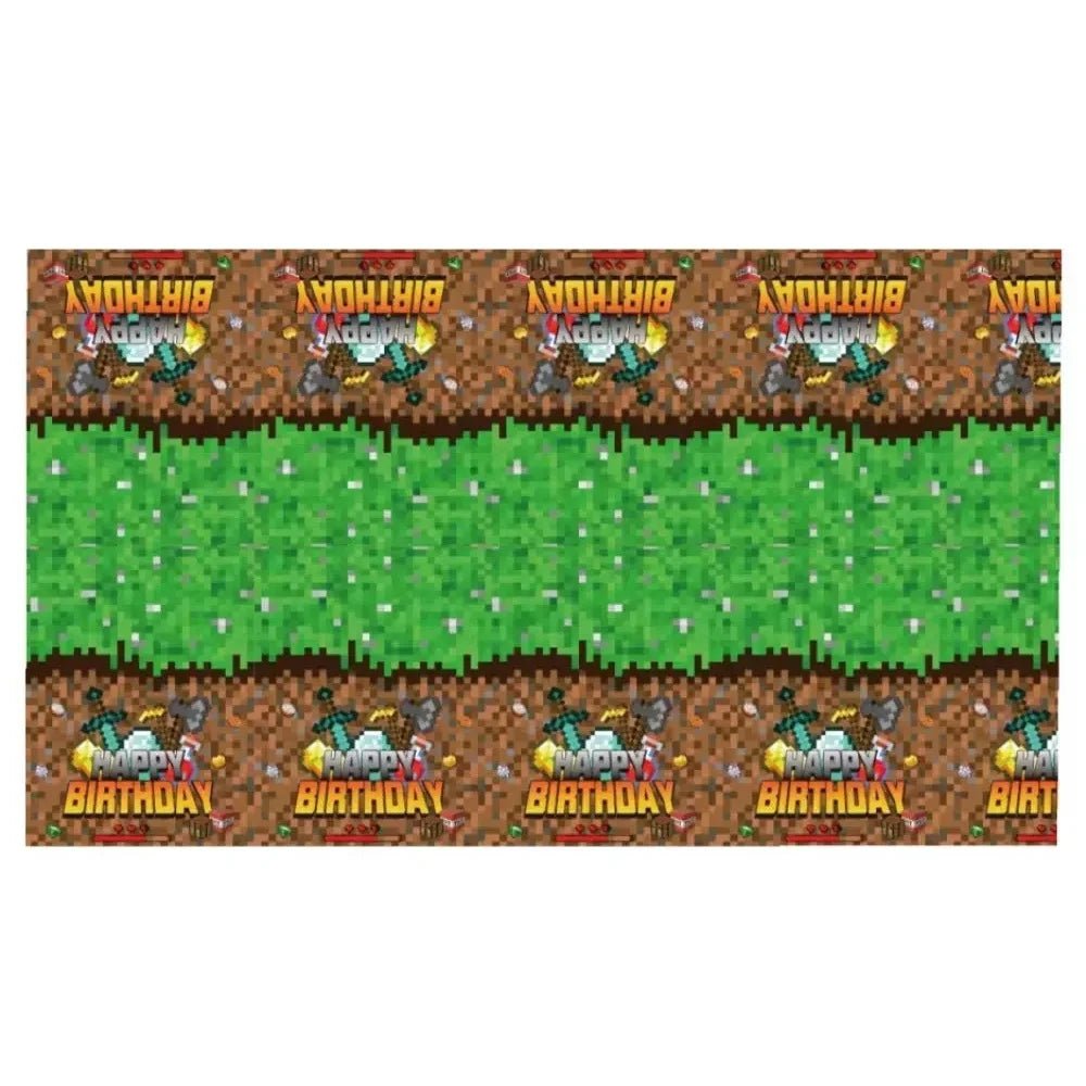 TNT Plastic Table Cover 180cm x 108cm Pixels Tablecloth - Party Owls