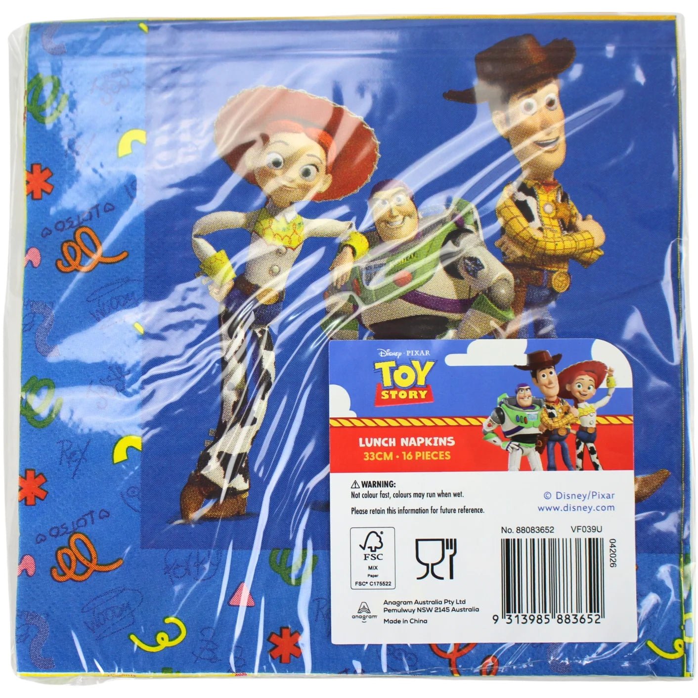 Toy Story Lunch Napkins 16pcs Serviettes - Party Owls