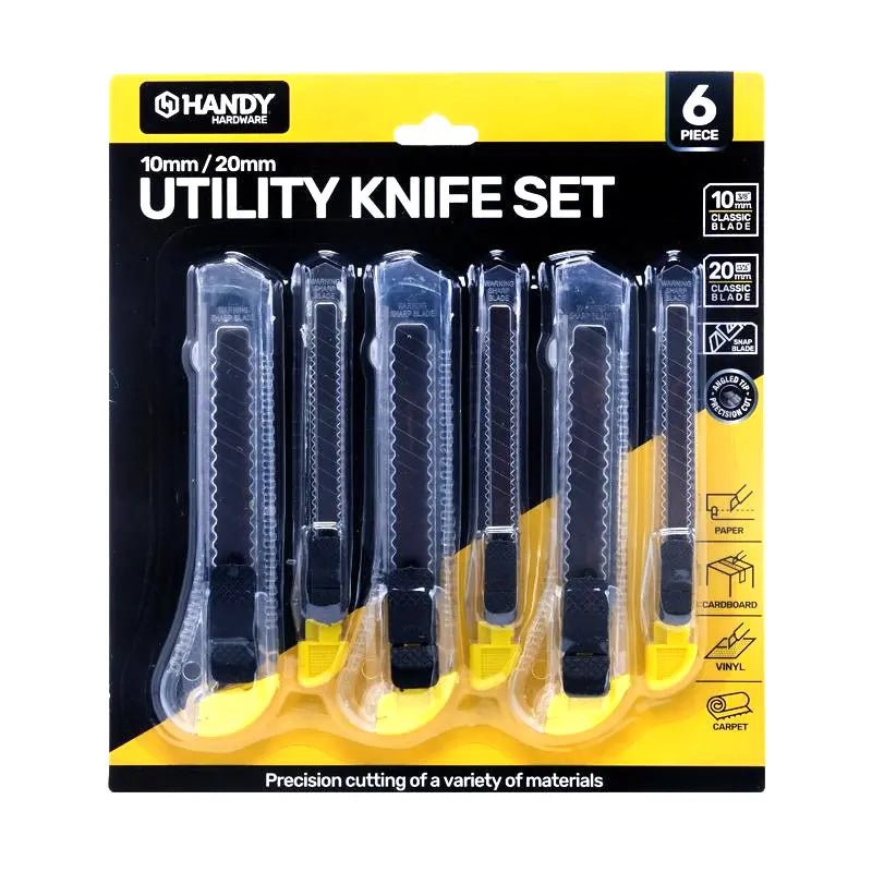 Utility Knives Set 6pk Clear Craft Box Cutters Tools - Party Owls