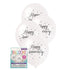White Happy Anniversary Latex Balloons 30cm (12") 8pk - Party Owls