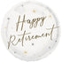 White Happy Retirement Foil Balloon 45cm (18") - Party Owls