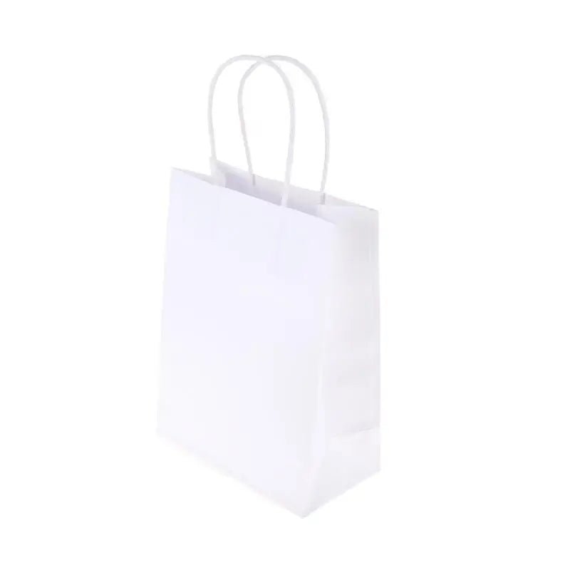 White Kraft Paper Party Bags 3pk 21cm x 15cm x 8cm - Party Owls