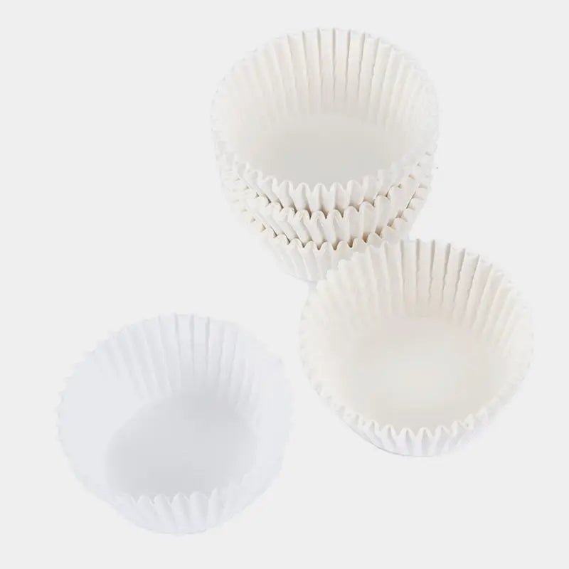 White Muffin Cases 100pcs Cupcake Baking Cups Paper Liners - Party Owls
