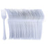 White Premium Plastic Forks 48pcs Reusable - Party Owls