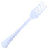 White Premium Plastic Forks 48pcs Reusable - Party Owls