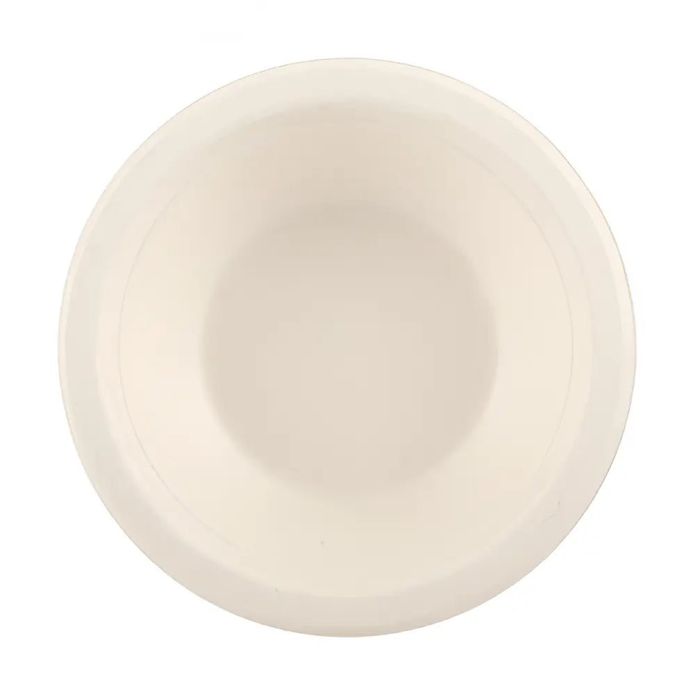 White Sugarcane Medium Bowls 340ml 16cm 50pk - Party Owls