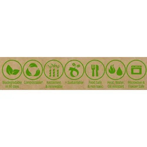 White Sugarcane Medium Bowls 340ml 16cm 50pk - Party Owls