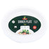 White Sugarcane Oval Plates 31.5 x 25.5cm 30pcs Eco Friendly - Party Owls