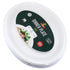 White Sugarcane Oval Plates 31.5 x 25.5cm 30pcs Eco Friendly - Party Owls