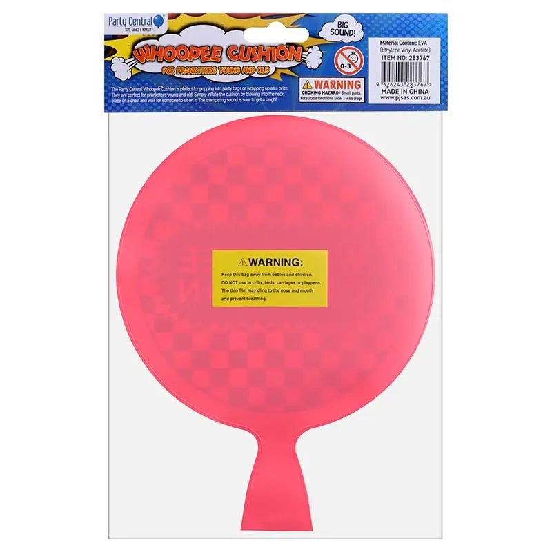 Whoopee Cushion 16cm Pink Gags Tricks Pranks - Party Owls