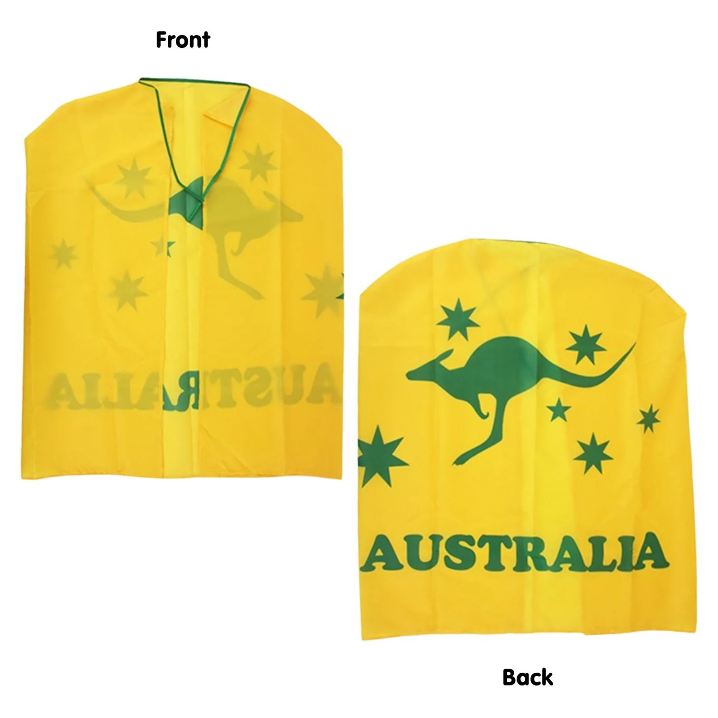 Yellow Australian Kangaroo Cape Aussie Australia Day - Party Owls