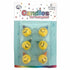 Yellow Emoji Smile Small Candles 6pk - Party Owls