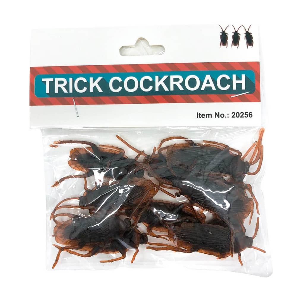 10 Fake Plastic Cockroaches 6.5CM Halloween Decorations - Party Owls