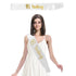 "18 Today" 18th Birthday White Gold Satin Sash 18123-02 - Party Owls