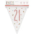 Rose Gold 21st Birthday Prismatic Foil Bunting Flag Banner 2.74M(9') 84839 - Party Owls