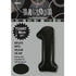 Black Number 1 Giant Numeral Foil Balloon 86CM (34") 48301 - Party Owls