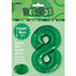 86CM (34") Emerald Green "8" Giant Numeral Foil Balloon 50688 - Party Owls