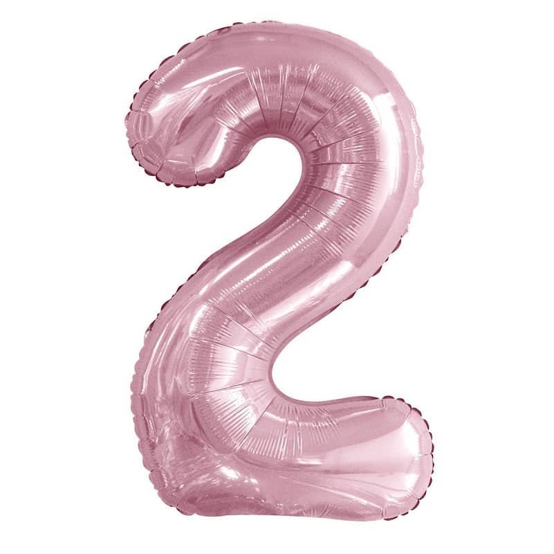 Lovely Pink Number "2" Giant Numeral Foil Balloon 86CM (34") 50652 - Party Owls