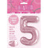 Lovely Pink Number "5" Giant Numeral Foil Balloon 86CM (34") 50655 - Party Owls