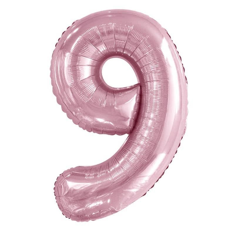 Lovely Pink Number "9" Giant Numeral Foil Balloon 86CM (34")  50659 - Party Owls