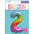 Rainbow Number 2 Giant Numeral Foil Balloon 86CM (34") 44822 - Party Owls