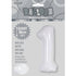 White Number 1 Giant Numeral Foil Balloon 86CM (34") 50671 - Party Owls