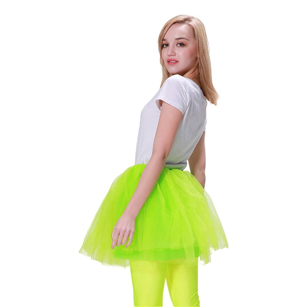 Adult Tutu Lime Green 1980'S Medium Size Party Accessories - Party Owls