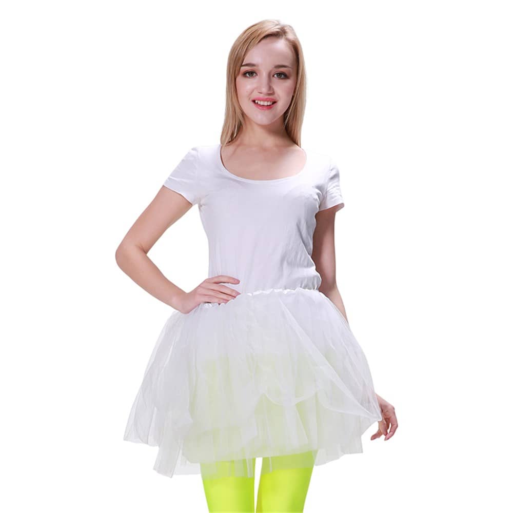 Adult Tutu White 1980'S Medium Size Party Accessories - Party Owls