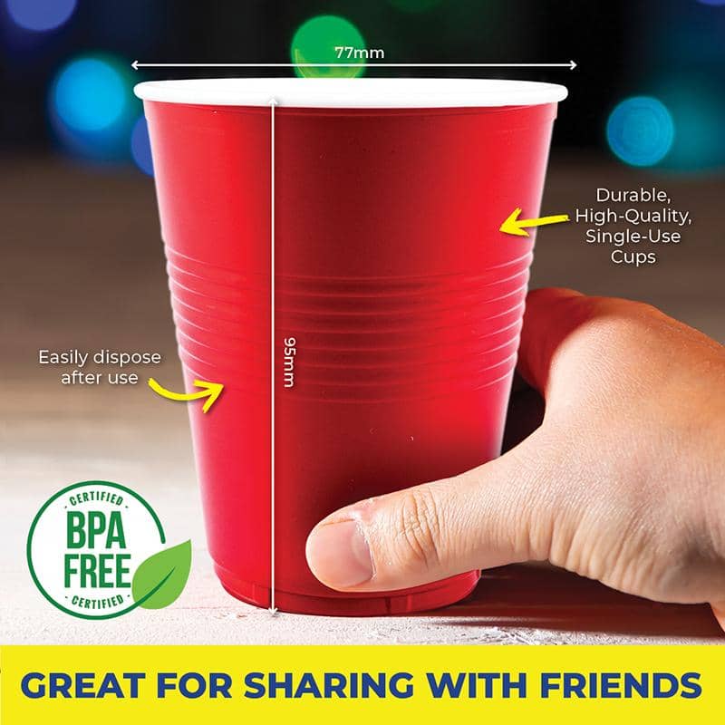 American Style Red Plastic Party Cups 265ml 20pk - Party Owls