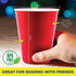 American Style Red Plastic Party Cups 265ml 20pk - Party Owls