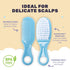 Baby Brush & Comb Set 2pk Blue - Party Owls