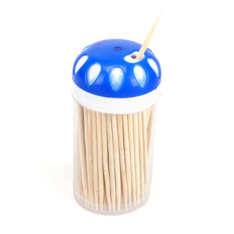 Bamboo Toothpicks In Dispenser 600pk (4 Tubes Of 150 Pieces) - Party Owls