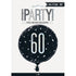 Black & Silver 60th Birthday Foil Prismatic Balloon 45CM (18") - Party Owls