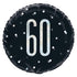 Black & Silver 60th Birthday Foil Prismatic Balloon 45CM (18") - Party Owls
