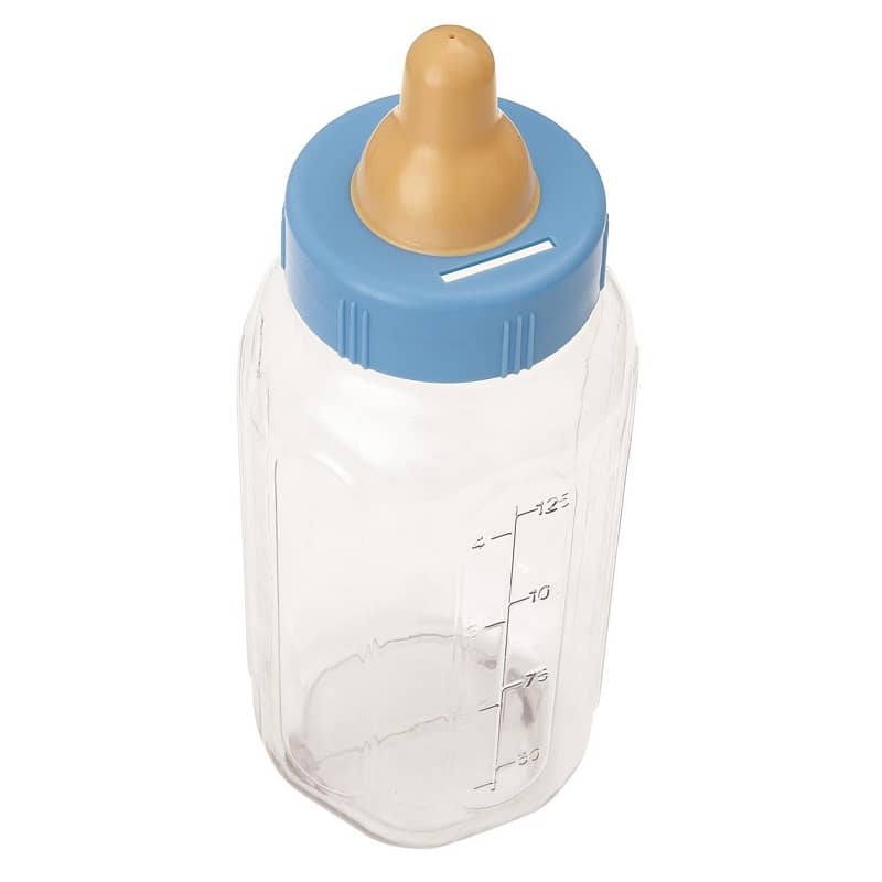 Blue Baby Bottle Bank 28cm (11") - Party Owls