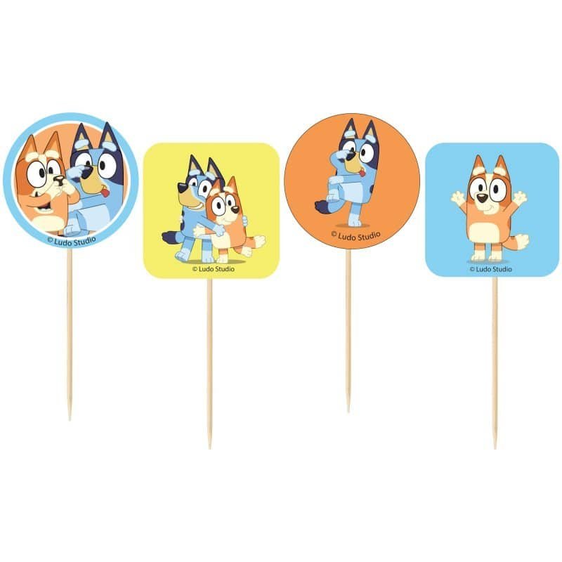 Bluey Cupcake Picks 24pk 8837174 - Party Owls