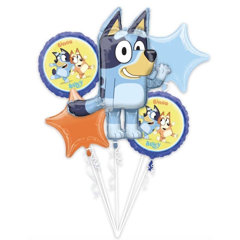 Bouquet Foil Balloons 5pk Bluey 4339001 - Party Owls