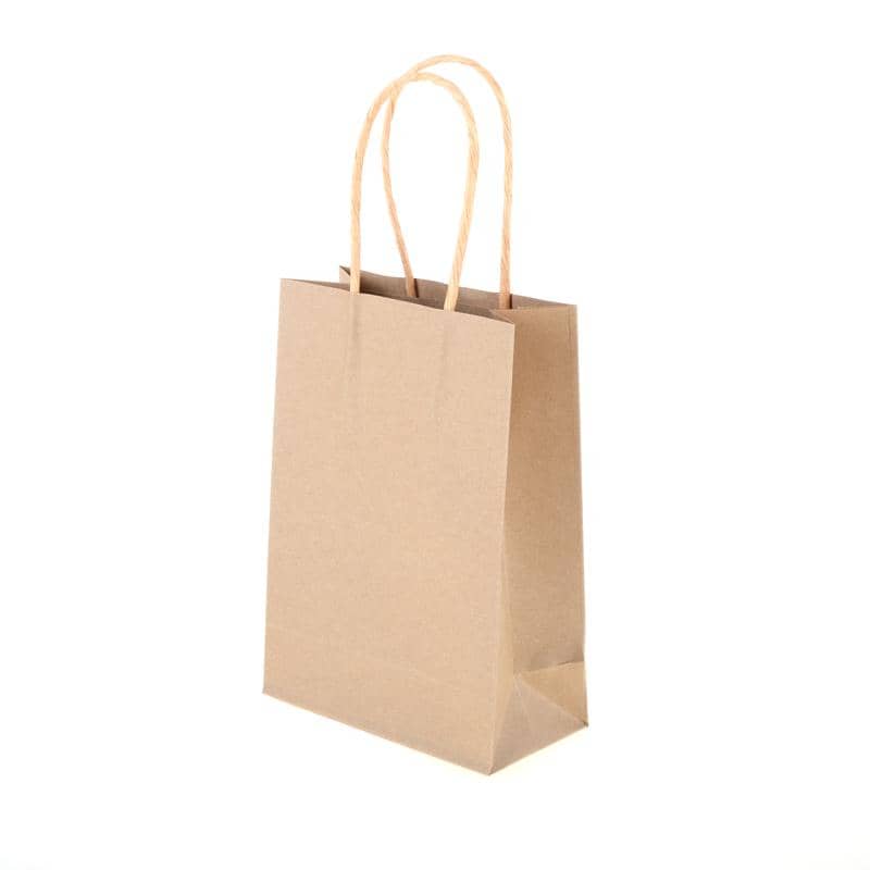 Brown Kraft Paper Party Bags 3pk 16cm x 12cm x 6cm - Party Owls
