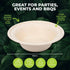 Brown Wheat Straw Medium Snack Bowls 15cm 20pk 340ml - Party Owls
