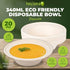 Brown Wheat Straw Medium Snack Bowls 15cm 20pk 340ml - Party Owls