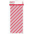 Christmas Red Stripes Cello Bags 20pk Party Bags 78079 - Party Owls