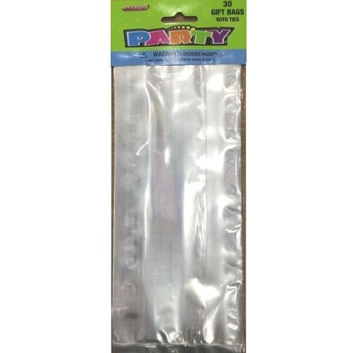Cello Bags 30pk Clear Cellophane For Gift Loot Lolly - Party Owls