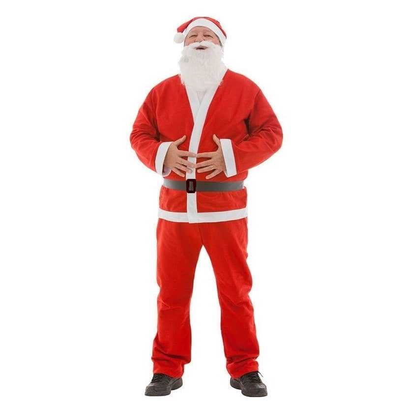 Christmas Santa Costume Suit 5pc - Adult Size - Party Owls